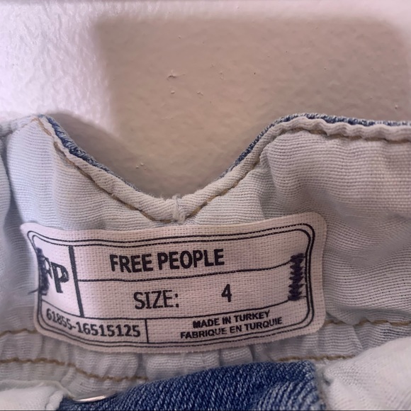 FREE PEOPLE Corsette Denim Distressed Mini Skirt - Picture 12 of 16